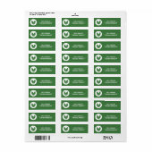 100% biologische, natuurlijke product label Sticke (Full Sheet)