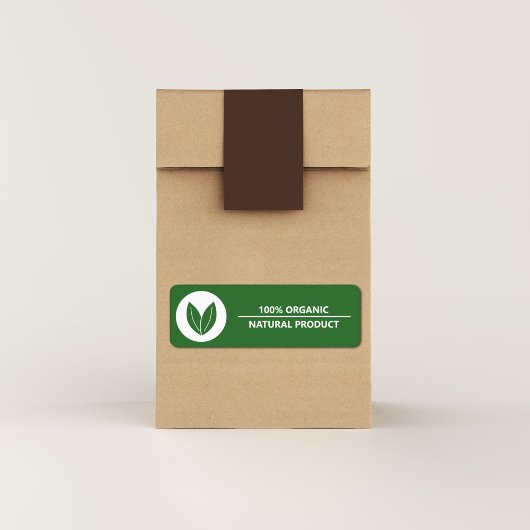 100% biologische, natuurlijke product label Sticke