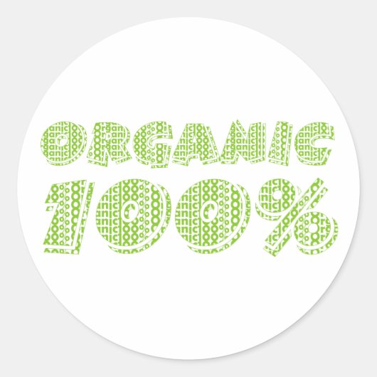100% biologische Stickers (Voorkant)