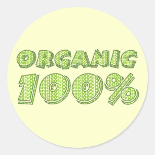 100% biologische Stickers