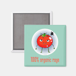 100% Biologische Woede Grappige Boze Tomaat Magneet