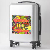 100 Birthdays Floral Sticker (Koffer)