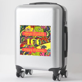 100 Birthdays Floral Sticker