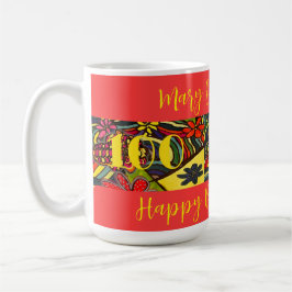 100 Birthdays Joyful Floral Koffiemok