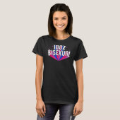 100 Bisexual Pride Aesthetic Style Bi Stuf T-shirt (Voorkant volledig)