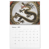 [100] Black and Gold Sacred Eastern Dragon Kalender (Feb 2027)