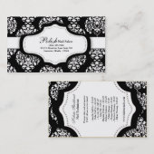 100 Black Damask Nail-Visitekaartje voor technicus Visitekaartje (Voorkant / Achterkant)