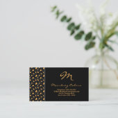 100 Black Grey Cheetah Print Visitekaartje (Staand voorkant)