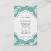 100 Blauwgroen Visitekaartje Damask Nail-technicus (Achterkant)