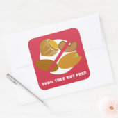 100% boommoer gratis moer allergie waarschuwing vierkante sticker (Envelop)