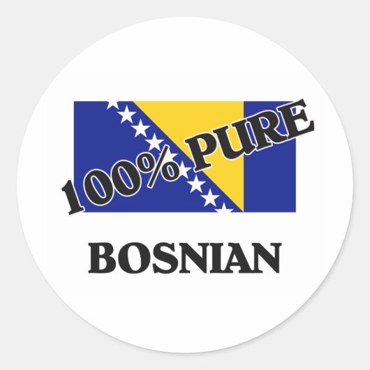 100 % BOSNIAN RONDE STICKER (Voorkant)