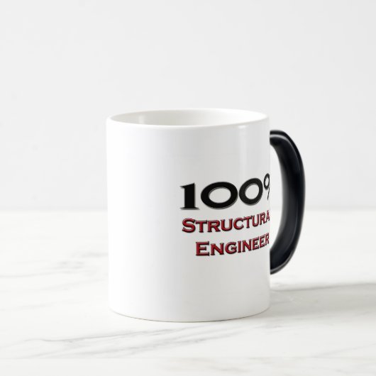 100 % bouwkundig ingenieur magische mok (Voorkant rechts)