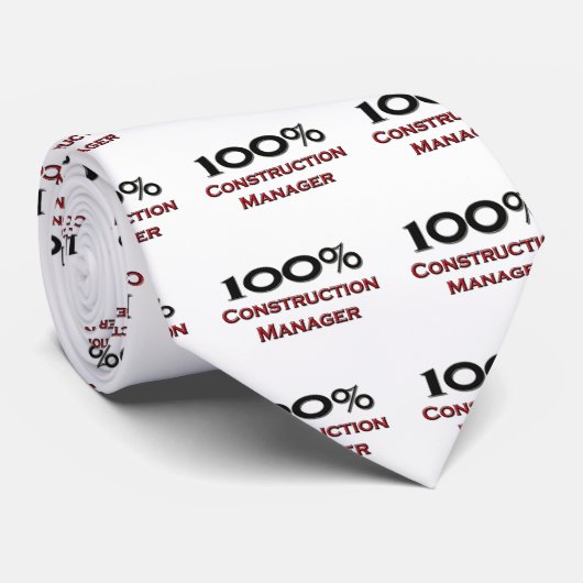 100% Bouwmanager Stropdas (Opgerold)