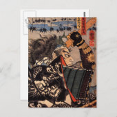 100 Brave Generals Japans Samurai schilderen Briefkaart (Voorkant / Achterkant)