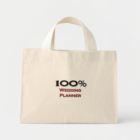 100 % bruiloft planner mini tote bag (Voorkant)