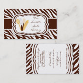 100 Bruine Zebra Bakkerij Kaas Visitekaartje (Voorkant / Achterkant)