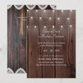 100 Budget RUSTIC Houten Huwelijksuitnodigingen en Kaart (Voorkant / Achterkant)