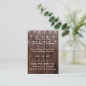 100 budget RUSTIC Wood Wedding nodigt uit Advieskaart (Staand voorkant)