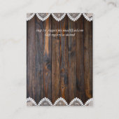 100 budget RUSTIC Wood Wedding nodigt uit Advieskaart (Achterkant)