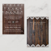 100 budget RUSTIC Wood Wedding nodigt uit Advieskaart (Voorkant / Achterkant)