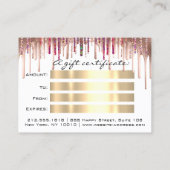 100 Cadeaubonnen met airdresser Visitekaartje (Achterkant)