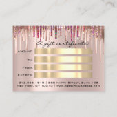 100 Cadeaucertificaat Hairdresser Holografen Visitekaartje (Achterkant)