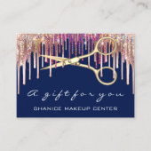 100 Cadeaucertificaat Hairdresser Scissors Drip VI Visitekaartje (Voorkant)