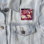 100% Cajun-knop kruipt foto Vierkante Button 5,1 Cm (In situ)
