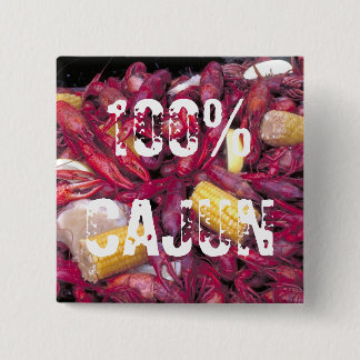 100% Cajun-knop kruipt foto Vierkante Button 5,1 Cm