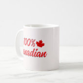 100% Canadees Koffiemok (Voorkant links)