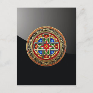 [100] Celtic Cross [Gold+Enamel] Briefkaart