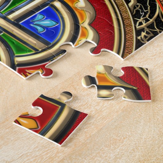 [100] Celtic Cross [Gold+Enamel] Legpuzzel (Zijkant)