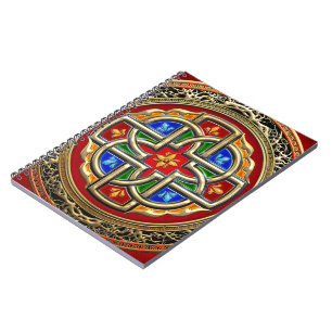 [100] Celtic Cross [Gold+Enamel] Notitieboek