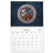 [100] Celtische schatten - Drie honden op zilver Kalender (Feb 2027)