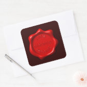100% Certified Organic Wax Seal sticker square (Envelop)