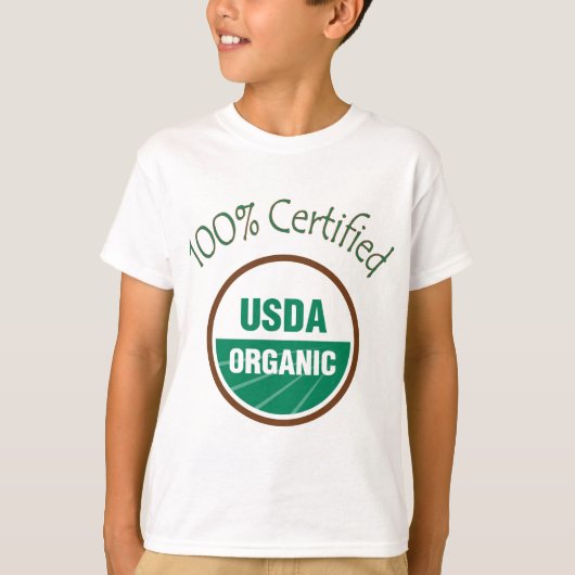 100% Certified USDA Organic T-shirt (Voorkant)