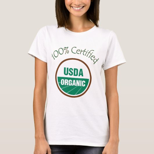 100% Certified USDA Organic T-shirt (Voorkant)