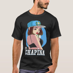 100 Chapina Latijns meisje Guatemala Vlag trots T-shirt