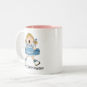 100% Cheerleader - Blond Tweekleurige Koffiemok (Voorkant links)