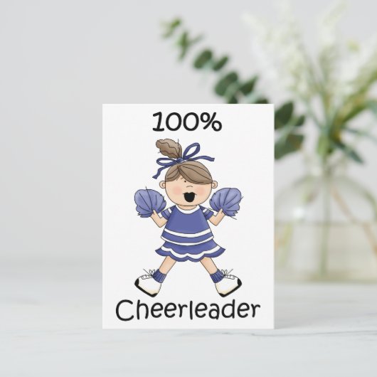 100% Cheerleader - Brunet Briefkaart (Staand voorkant)
