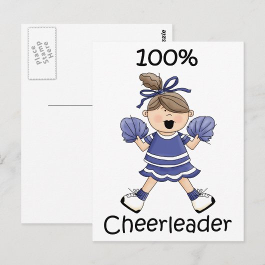 100% Cheerleader - Brunet Briefkaart (Voorkant / Achterkant)