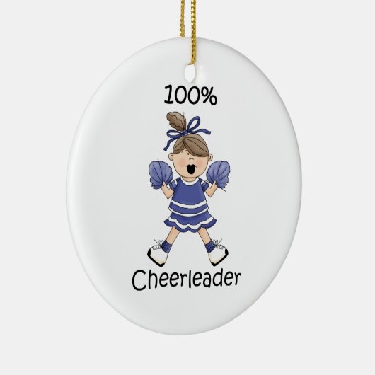 100% Cheerleader - Brunette Keramisch Ornament (Rechts)