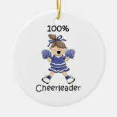 100% Cheerleader - Brunette Keramisch Ornament (Voorkant)