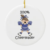 100% Cheerleader - Brunette Keramisch Ornament (Achterkant)