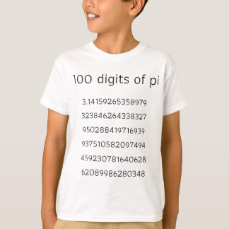 100 cijfers van Pi T-shirt