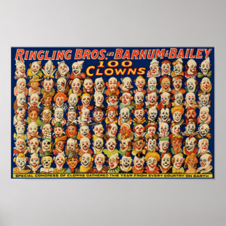 100 Clown Poster