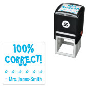 "100% CORRECT!" Instructeur Rubber Stamp Zelfinktende Stempel (In situ)
