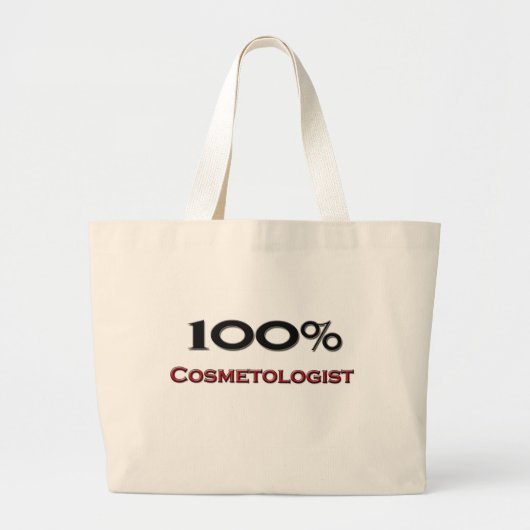 100 % cosmetoloog grote tote bag (Voorkant)