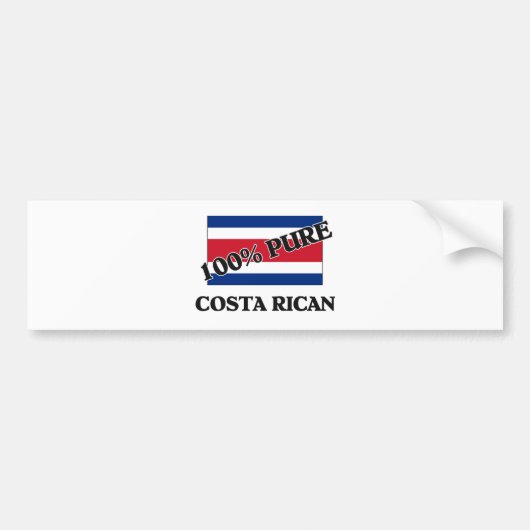 100 % COSTA RICAN BUMPERSTICKER (Voorkant)