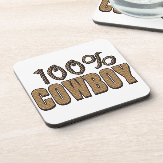 100% Cowboy Bier Onderzetter (Linkerzijde)